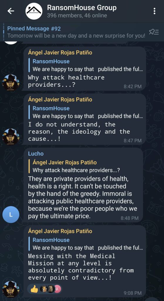blog ransomware cyberattack on a hospital clinic twitter sloppy bear post 1